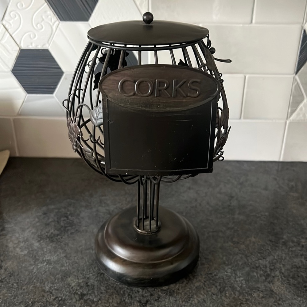 Wine cork wine glass